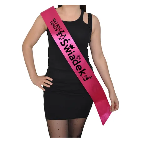 Szarfa FUKSJA Ślub Najlepszy Świadek